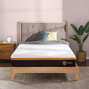 Zinus Queen Mattress Cool Hybrid Chiro | 3-Zone Pocket Spring Memory Foam | Premium Comfort Copper Cool Adaptive Fabric - Medium Firmness Feel Bed