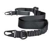 Rifle Sling Quick Adjust 2 Point Sling Multi Use Gun Strap Metal Clips