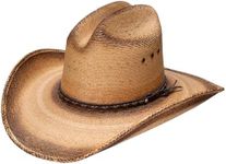 RESISTOL Jason Aldean Georgia Boy - Mexican Palm Straw Cowboy Hat (Natural, Large)