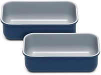 Caraway Non-Stick Ceramic 1 lb Loaf Pan Duo - Naturally Slick Ceramic Coating - Non-Toxic, PTFE & PFOA Free - Perfect for Pound Cakes, Breads, & More - Navy