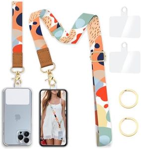 Phone Lanyard Crossbody Wrist Strap, Abstract Art Adjustable Cell Phone Lanyard Wristlet Phone Strap with 2 Phone Tether Tabs, Neck Lanyard for Women iPhone Case ID Badges Cell Phone Accessories