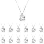 Inbagi 12 Pcs Softball Necklace Sport Theme Gifts for Grils Softbal Pendant Softball Jewelry for Softball Game Fanteen Youth Women Kids Player Accessories, Metal, alloy