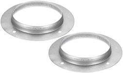 PATIKIL 5" Duct Connector Flange, 2 Pack Metal Straight Pipe Exhaust Flange Duct Mounting Plate for Heating Cooling Ventilation HVAC System