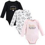 Hudson Baby Unisex Cotton Long-Sleeve Bodysuits, Mom Dad Toile, 9-12 Months Toddler T-Shirt Set