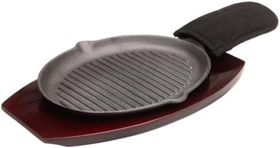 Mr Bar B Q 06108 X Fajita Plateaux du Gant de Base en Bois et poignée – Noir