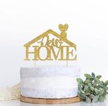 Gold Double Sided New Home House Warming Cake Toppers