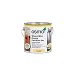 Osmo Wood Wax Finish 1101, Extra Thin Clear Satin, 750ml - Durable Furniture Wax for Ingredient-Rich Hardwoods, Water-Resistant, Wood Treatments - Ideal for Teak, Walnut & More