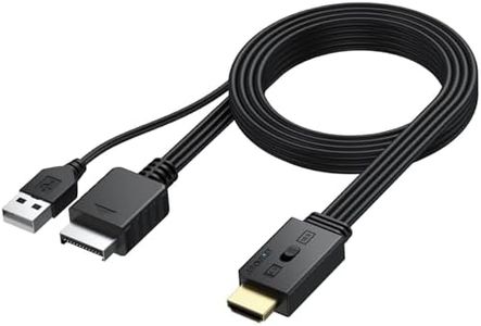 AUTOUTLET PS2 to HDMI Converter, Retro Gaming Adapter with 1080P Output, Supports 4:3 & 16:9 Aspect Ratios for PS2/PS1/SNES Consoles