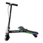 Razor PowerWing Lightshow Caster Scooter – Multi-colour LED Lights with 5 Animated Light Modes, Inclined Casters for Drifting and Spinning, Black