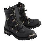 Milwaukee Leather Diamond Women's 6" Twin Zipper Lock Riding Boots (Black, Size 5)