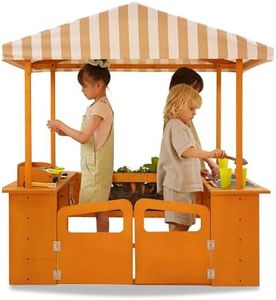 Avenlur Sumac 4-in-1 Wooden Mud Kitchen, Market & Grill Station with Garden Planter – Outdoor & Indoor Play Center for Kids (Ages 3+)