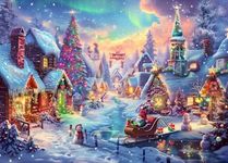 Jigsaw Puzzles 1000 Pieces Christmas Puzzle for Adults Families Pieces Fit Together Perfectly