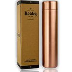 Kosdeg Copper Water Bottle 1L / 34oz - Vintage Modern Design - an Ayurvedic Copper Vessel - Drink More Water, Lower Your Sugar Intake and Enjoy The Health Benefits Immediately