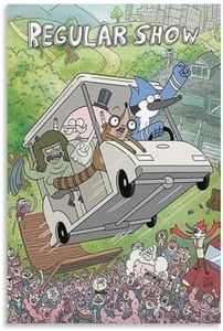 generic TV Show Anime Posters Funny Poster Regular Show Poster Canvas Wall Art Picture Prints Wallpaper Family Living Room Decor Posters 12x18inch(30x45cm), Unframe-style