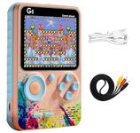 Domenico G5 500 In1 Colorful Handheld Mini Retro Game Box Also Connect with TV Option for Kids with Games Like Super Contra, Mario.. 3 Inch Full Color Screen (Assorted Colour)