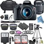 Canon EOS Rebel T7 DSLR Camera Bundle with Canon 18-55mm Lens + 2pc SanDisk 64GB Memory Cards + Accessory Kit (18-55MM + 64GB)