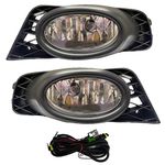 K D Fog Lamp set For Honda Civic With Bulb (Pair) Type 2 With Wiring & Kit 2010-2013