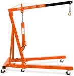 GarveeTech 4400LBS Engine Hoist, Folding Hydraulic Hoists Cherry Picker, Heavy Duty Engine Crane Lifter, Orange