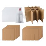 20pcs Corrugated Dividers For Moving Boxes, Dish Packing Kit with 48 Foam Pouches Kitchen Moving Box Kit 2 Sizes Corrugated Dividers for wine moving Fits in 16x12x12 Inch Box (Box Not Included)