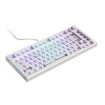 Glorious Gaming - GMMK PRO Barebones Custom Keyboard (ANSI USA) Compact 75% with Knob, White Aluminum, DIY Mechanical Kit, TKL, Hotswap, Cherry MX Style, Backlit RGB, USB-C Removable