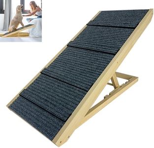 FIVMEN Rampe pour chien en bois de 60 cm - Pliable - Hauteur réglable - Avec tapis antidérapant - Pour lit, canapé, 100 x 40 x 60 cm