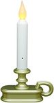 Xodus Innovations FPC1215P Battery Operated 9 Inch Window Candle with Amber Flame and Dusk to Dawn Light Sensor Timer, Pewter/Silver