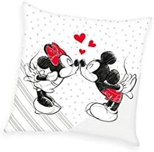 Herding Disney Mickey & Minnie Cuscino Decorativo, Poliestere, Multicolore, 40 x 40 cm