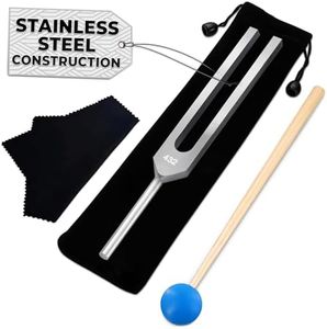 432 Hz Tuning Fork Set for Meditation and Sound Practice — Precision 7.2" Aluminum Alloy with Silicone Reflex Hammer Striker, Cleaning Cloth and Travel Bag — Chakra Tuning Forks Set for Relaxation