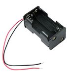 AA x 4 Open Battery Holder Box 2+2 150mm Wires Leads