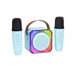 Bluetooth Speaker with 2 Karaoke Mic System for Singing with Magic Ai Voice Changer, Portable with Dual Microphone for House Parties, Birthday, Gifts, Events (Pink)