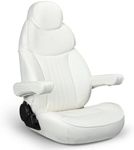 Leader Accessories Luxury Reclining Pontoon Captains Chair Bucket Boat Seat with Armrests(White)
