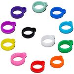 12pcs Anti-Lost Silicone Rubber Ring Holder Multipurpose Carrying Kit Flexible Comfort Band Holder Case for Pens Device Office Daily Sport Assorted Color, Diameter 13mm/0.51inch