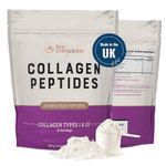 Collagen Peptides Powder - Grass-Fed Hydrolysed Collagen Powder Supplement - Type I and III Unflavoured for Women and Men - 41 Servings - 454g