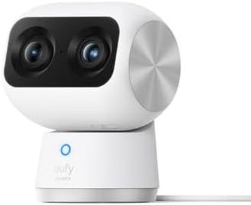 eufy Security Indoor Cam S350, Dual Cameras, 4K, Indoor Surveillance Camera with 8× Zoom and 360° PTZ, K.I, Dual-Band Wi-Fi 6, Indoor Security Camera, Video Surveillance