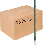 Fi-Shock P-30G 30 Inch Garden Fence Post, Ideal for Gardens and Temporary Fencing - 25 Pack,Dark Green