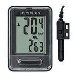 CatEye Wired Bike Computer - Velo 9 Cycling Computer | Auto Start/Stop & Calorie Counter | Smart Cycle Odometer | Speed & Distance Tracking | Suitable for Novice Cyclists | Bike Accessories