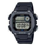 Casio Resin Youth Digital Black Dial Men Watch-Dw-291Hx-1Avdf, Black Band