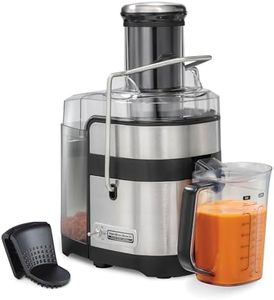 Hamilton Beach Professional 67906 Ultra Powerful Juice Extractor, Extra Large Feed Tube, Foam Separator, Black