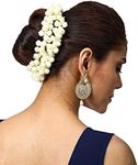 Artificial Jasmine Garland,Jasmine Gajra,Mullapoove mala with Real Jasmine Fragrance, As Used for Hair Accessory for Women and Girls,Length - 90 cm, Cream Color