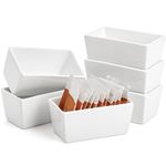 Elsjoy Set of 6 Ceramic Sugar Packet Holders, 5 Oz Porcelain Sugar Bag Bowl Caddy Tea Packet Storage Container Dispenser for Kitchen, Cafe, Restaurant