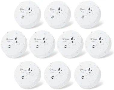 Geevon 10 Pack Water Leak Detectors, 100dB Water Sensor Alarms Flood Detector for Basements, Bathrooms, Laundry Rooms, Kitchens, Garages, and Attics, Water Alarms Battery-Operated (Battery Included)