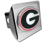 Elektroplate Georgia Bulldogs Polished Chrome Color Emblem Metal NCAA Trailer Hitch Cover Fits 2 Inch Auto Car Truck Receiver