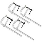 MAXPOWER Heavy Duty F Clamp 12-Inch x 4-3/4-Inch Throat (300 x 120 mm Throat) 4-Piece Set