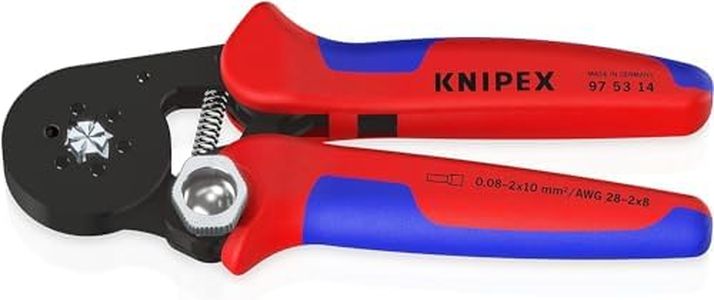Knipex Self-Adjusting Crimping Pliers for wire ferrules with lateral access burnished, with multi-component grips 180 mm 97 53 14