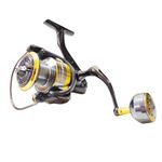 YOLO BG 6000 Metal Spinning Fishing Reel with Stainless Steel Handle and Metal Power knob 5BB 12kg Drag Capacity