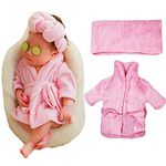 BabyMoon Spa New Born Photography Shoot Props Costume | 3-6 Months | Pink