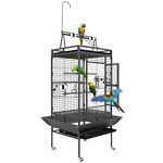 82 Inch Bird Cage, BOINN Bird Flight Cages with Rolling Stand & Bottom Tray, Wrought Iron Parrot Cage with PlayTop for Parakeet, Lovebirds, Ringneck, Cockatiels