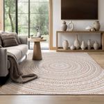 the carpet Mistra – durable and modern rug, robust and easy to maintain, suitable for indoor and outdoor use, living room, ideal for kitchen, hallway and conservatory, Nature, 120 x 170 cm cm