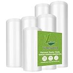 VacYaYa 6 Pack 15cmx6m(1) und20cmx6m(3) und28cmx6m(2) Rolls (Total 30m) Vacuum Food Sealer Machine Freezer Bags Rolls with BPA Free,Heavy Duty,Great for Sous Vide and Vac Seal Storage Rolls