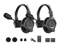 SYNCO XTalk X2 2.4GHz Wireless Headset with Microphone Intercom System Random Master Device Design for Movie Shoot Live Show Stage Performance (2PCS)